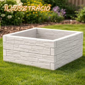 Magaságyás BetonX, kőmintás, négyzet 1