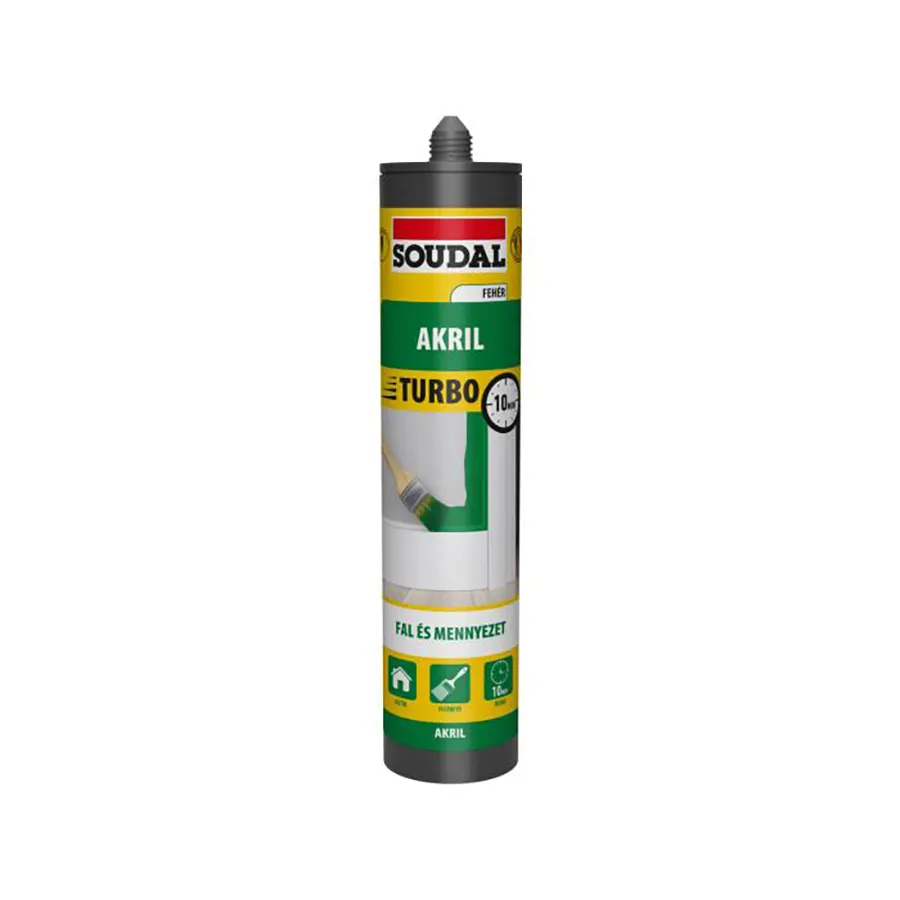 Soudal akril turbo 280 ml gyorskötésű festhető tömítő