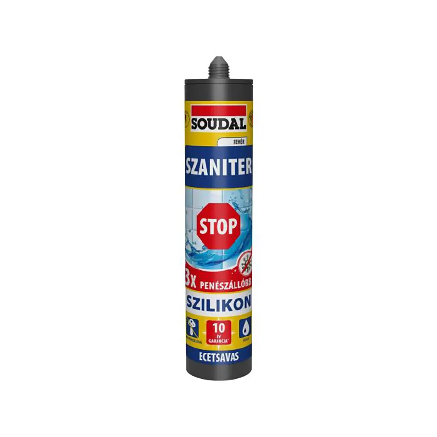 Soudal Szaniter Szilikon STOP fehér 280 ml ecetsavas