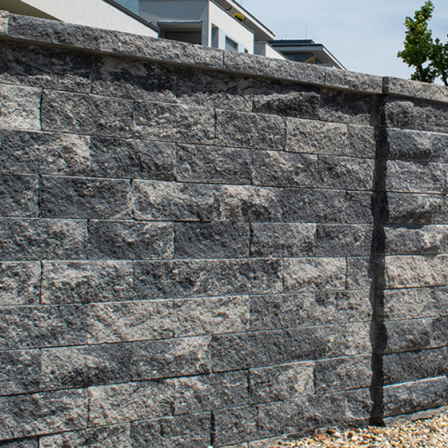 VIASTEIN Avantgard kerítésfedlap 8cm antracit (KF)
